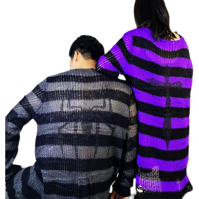 dark striped sweater   KF82621