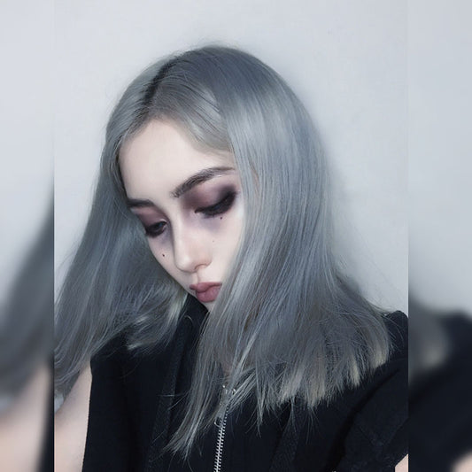 Silver grey wig KF9442