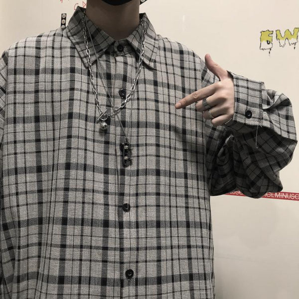 Ulzzang plaid shirt KF81856