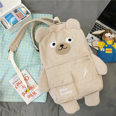 Cute corduroy backpack KF82218