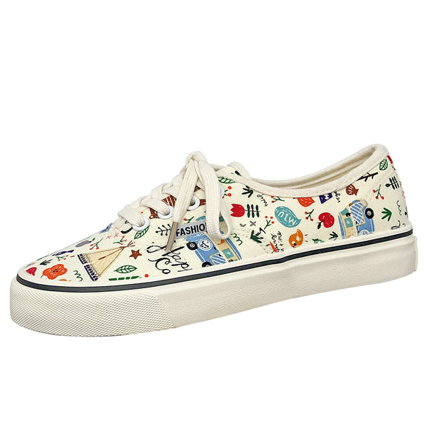 Hand drawn doodle canvas shoes  KF9543