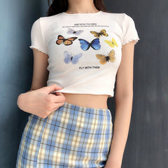 Ulzzang Butterfly T-shirt KF81336