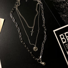 silver necklace   KF7003