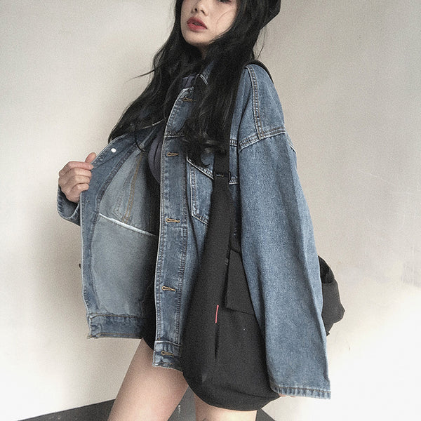 Blue vintage denim jacket  KF10039