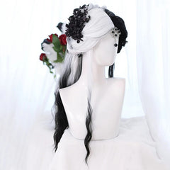 Harajuku black and white wig KF81201