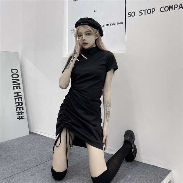 harajuku black dress KF82787