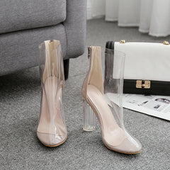 Transparent high heels KF90322
