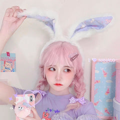 Rabbit ear plush hair band  KF90050