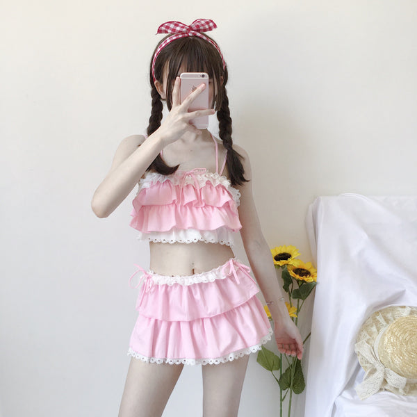Two-piece swimsuit set KF81381