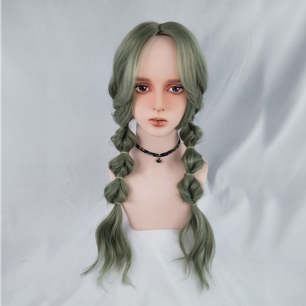 Green long roll wig KF9620