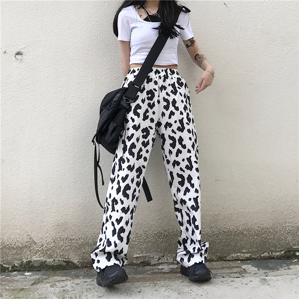 Ulzzang cow pants KF81523