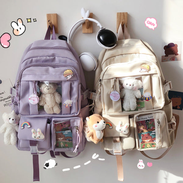 Ulzzang bear backpack KF82008