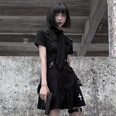 Dark punk  jk dress KF82167