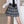 black plaid skirt  KF81546