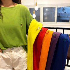 Fruit Embroidered T-Shirt KF90722