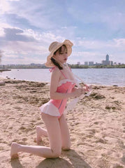 Pink One Piece Swimsuit  KF82650