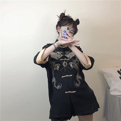 vintage embroidered shirt  KF30405
