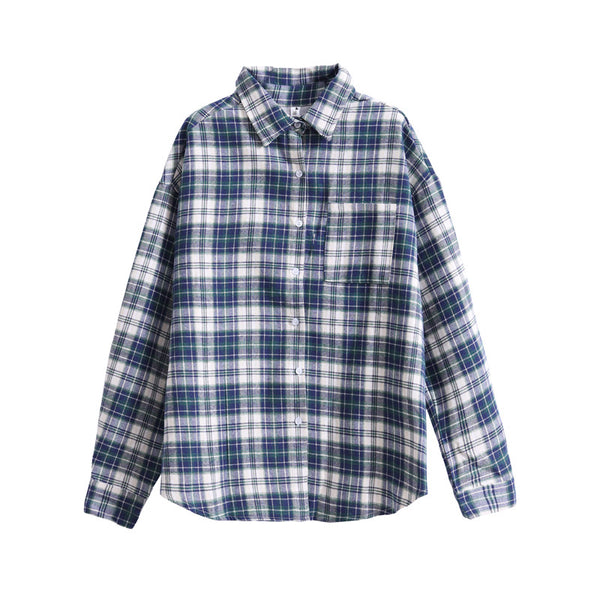 Korean plaid shirt KF81537