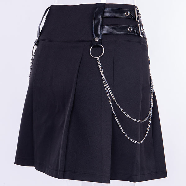 Punk zipper skirt KF90104