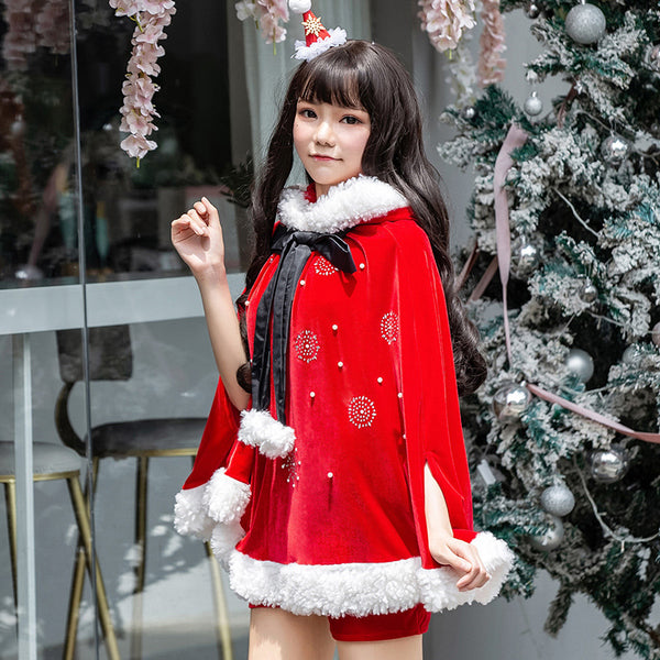 christmas hooded dress  KF83129