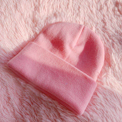 Pink woolen hat KF81701