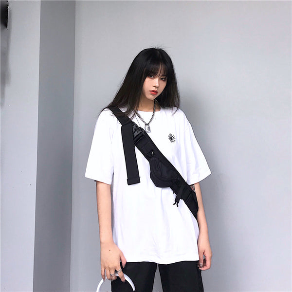 Sun embroidery t-shirt KF90785