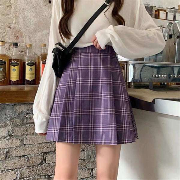 Korean plaid skirt KF81158