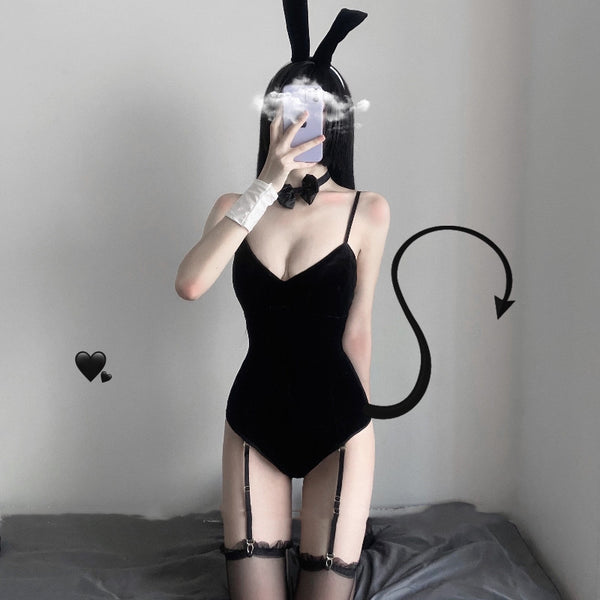 Black Bunny Uniform Set  KF82788