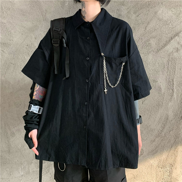 Vintage Workwear Short Sleeve Shirt  KF9167