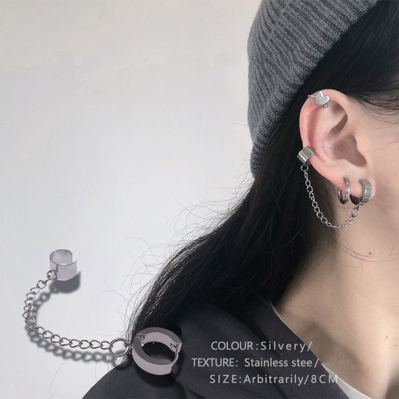 Ulzzang chain earrings KF81428