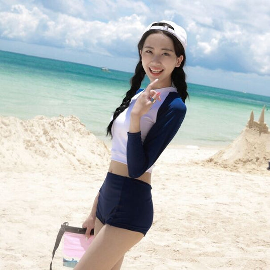 Two piece blue swimsuit  KF82665