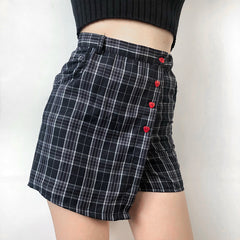 Love heart plaid skirt KF90359