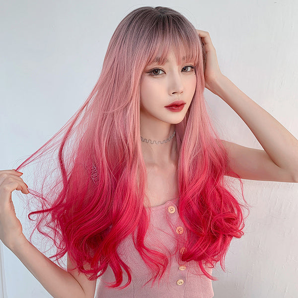 Gradient big wave curly hair wig  KF9238