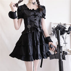 Punk dark dress KF81403