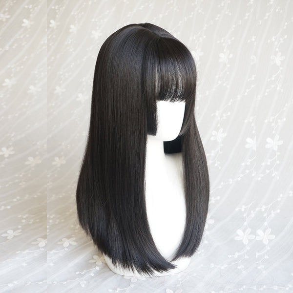 BLACK LONG STRAIGHT WIG KF82250