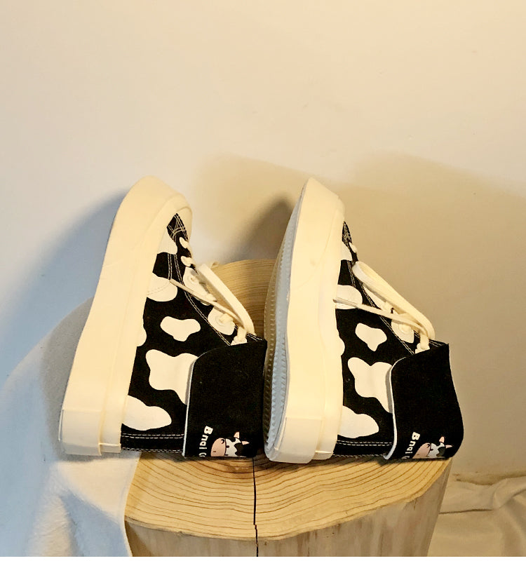 Cow canvas shoes  KF81880