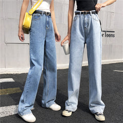 Chic wide leg jeans KF90660