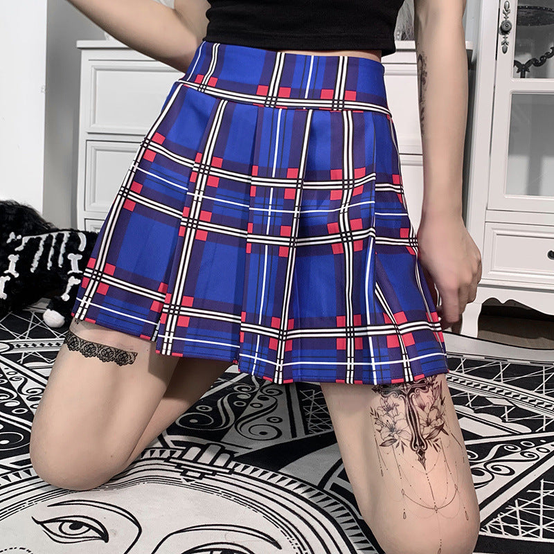 Purple Check Skirt  KF9506