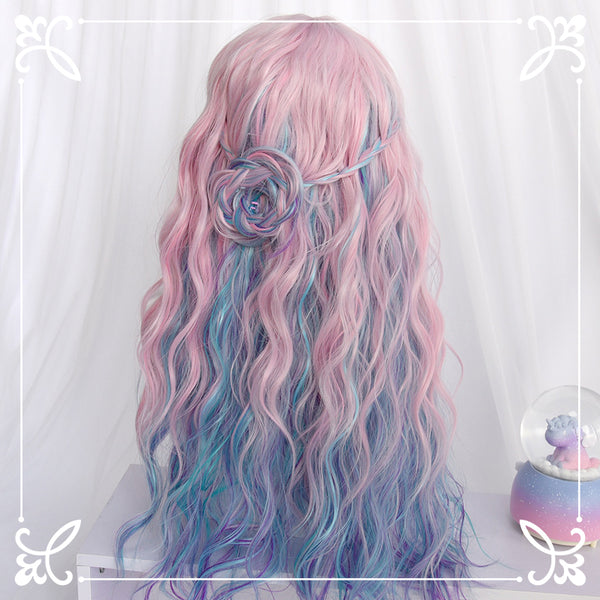 Pink gradient wig KF90638