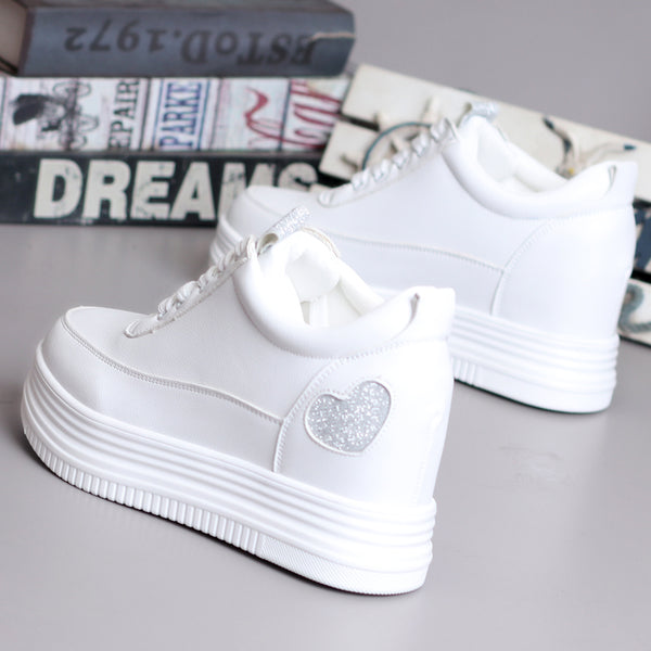 White Platform High Top Sneakers KF30007