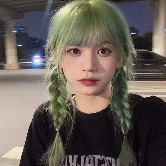 Green wig KF90445