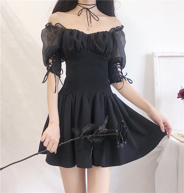 Punk dark dress KF9352