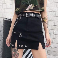 black chain skirt  KF83273
