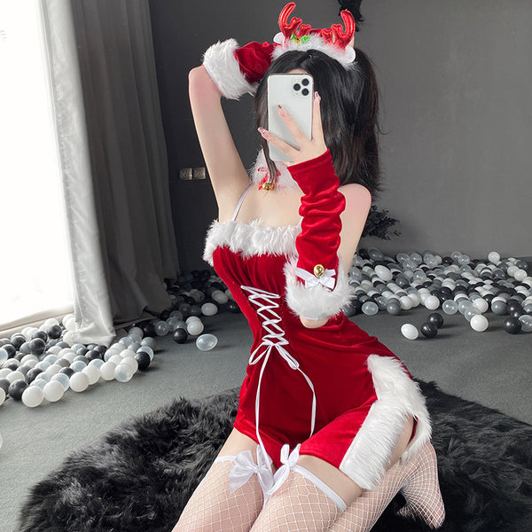 CHRISTMAS SUSPENDER DRESS SUIT KF83120