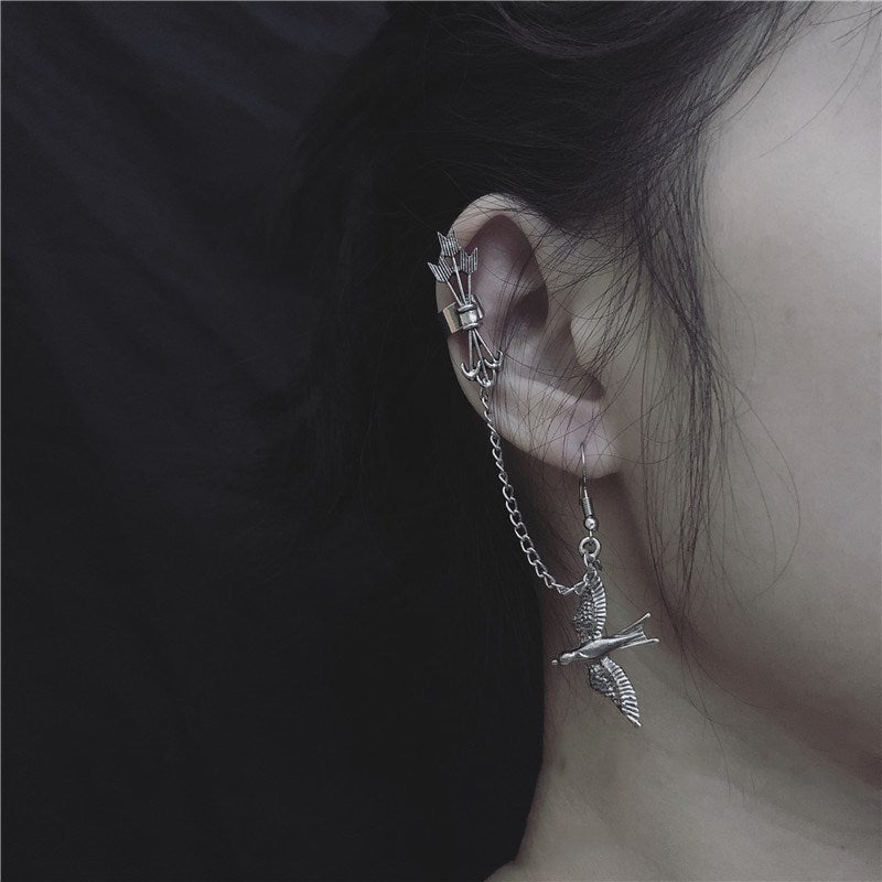 flying swallow one-piece earrings(one) KF50079