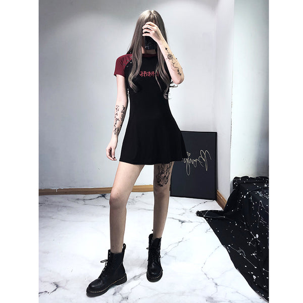 Punk dark dress KF81458