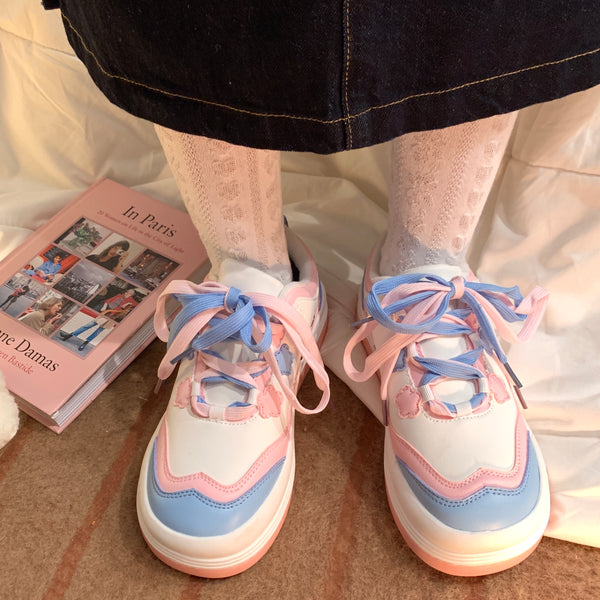 Pink casual sneakers KF82448