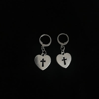 Love cross earrings KF9603