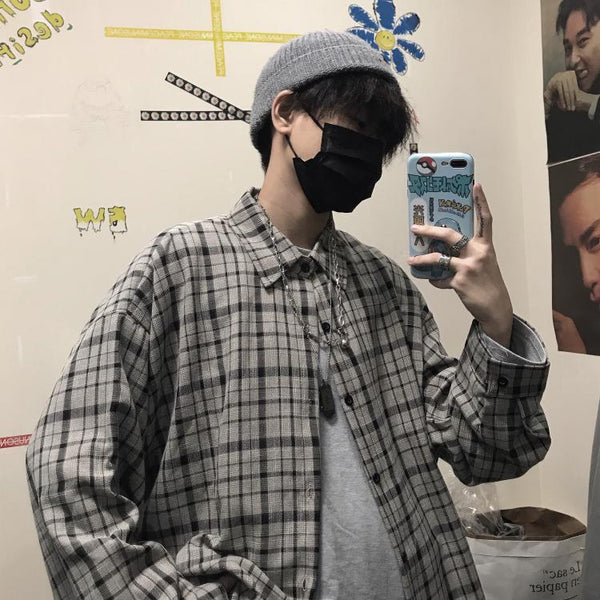 Ulzzang plaid shirt KF81856