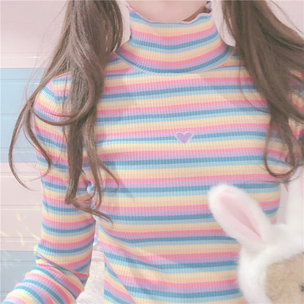 Rainbow Striped T-Shirt KF9499